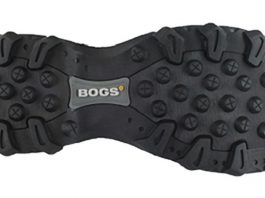 photo of the bottom sole of a bogs world slam waterproof hunting boot